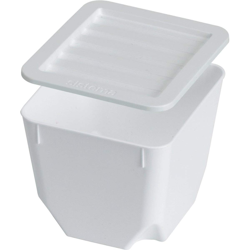 Burkar med Lock, Set med 3, SISTEMA ORGANISER TUB, 14 x 14 x H 11 cm, Black