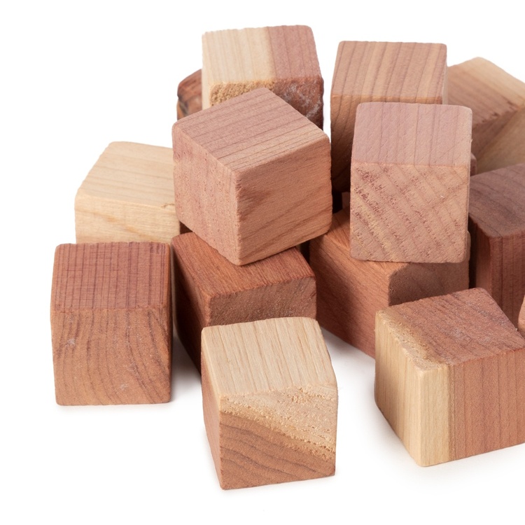 Cederträkuber, 16 st, RED CEDAR CUBES, 2 x 2 x 2 cm, Natur