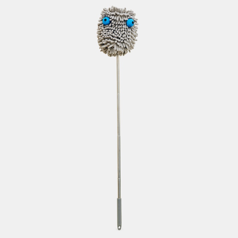 Dammvippa, Mikrofiber, TELESCOPIC MONSTER DUSTER, 36 ~ 98 cm, Kikkerland, Ljusgrå / Silver