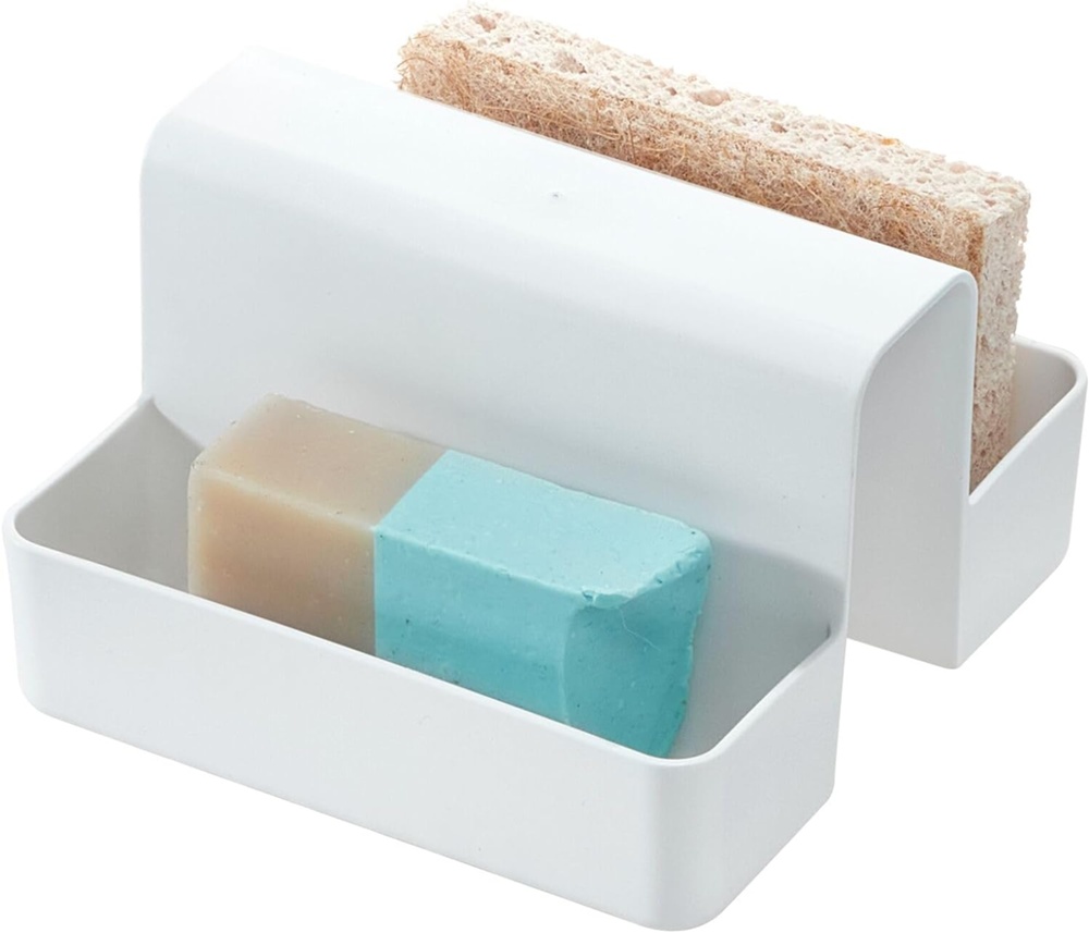 Disbänksförvaring av återvunnen plast, ID RPET SINK SADDLE, 14,6 x 14 x H 9 cm, Vit