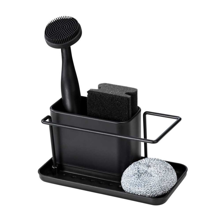 Diskbänksförvaring i metall, ORIO BLACK, 21 x 12 x H 10,5 cm, Svart