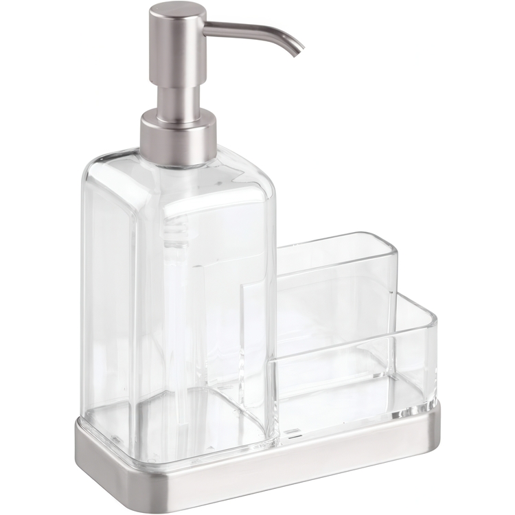 Diskbänksförvaring med Diskmedelspump, ID PUMP CADDY, Klar /Silver