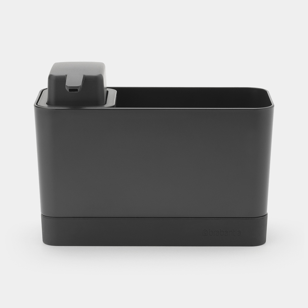 Diskbänksförvaring med Tvåldispenser, SINK ORGANISER SET, 8,5 x 19 x H 11,5 cm, Brabantia, Mörkgrå
