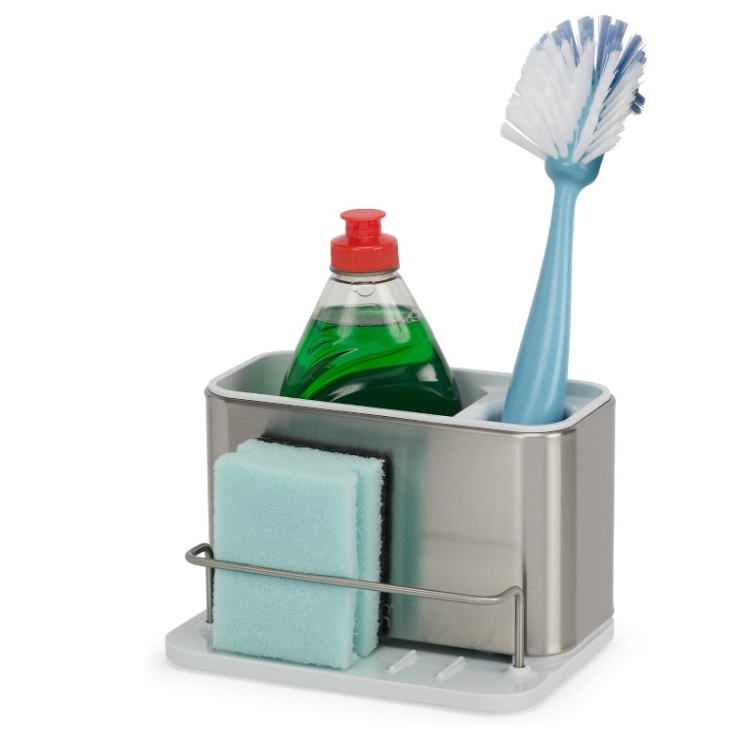 Diskbänksförvaring, SURFACES STAINLESS STEEL SINK CADDY, Joseph Joseph, Silver / Ljusgrå