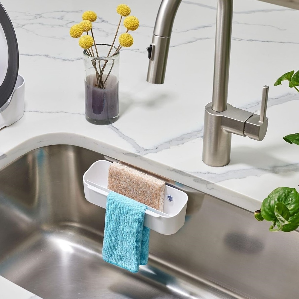 Diskho-förvaring med disktrashållare, ID RPET SUCTION CADDY, 21,6 x 8,6 x H 6,7 cm, Vit
