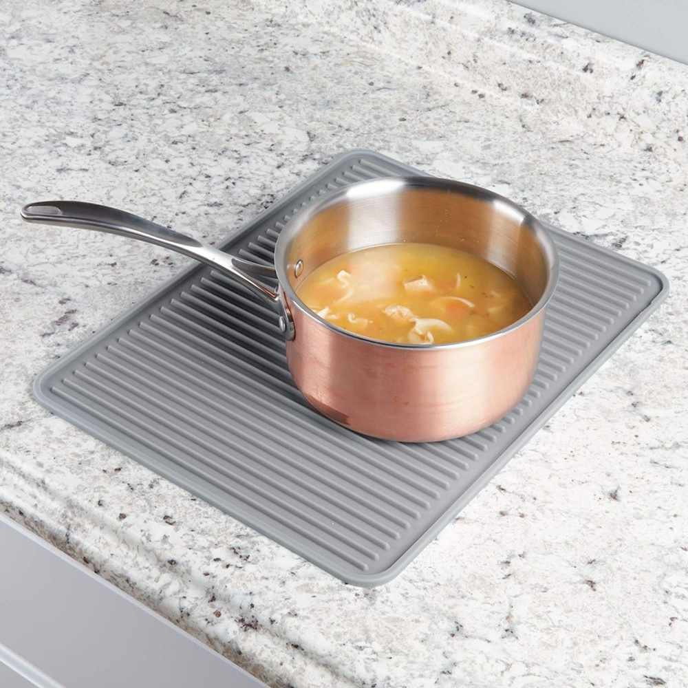 Diskmatta / Grytunderlägg, SILICONE MAT, 31,5 x 40,5 cm, Grå