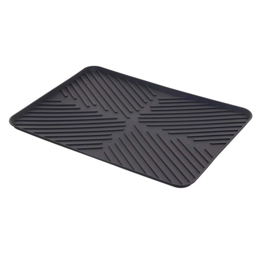 Diskmatta, med kanter, RECTANGULAR DRAINING MAT 40.5 x 30.5 cm Grå