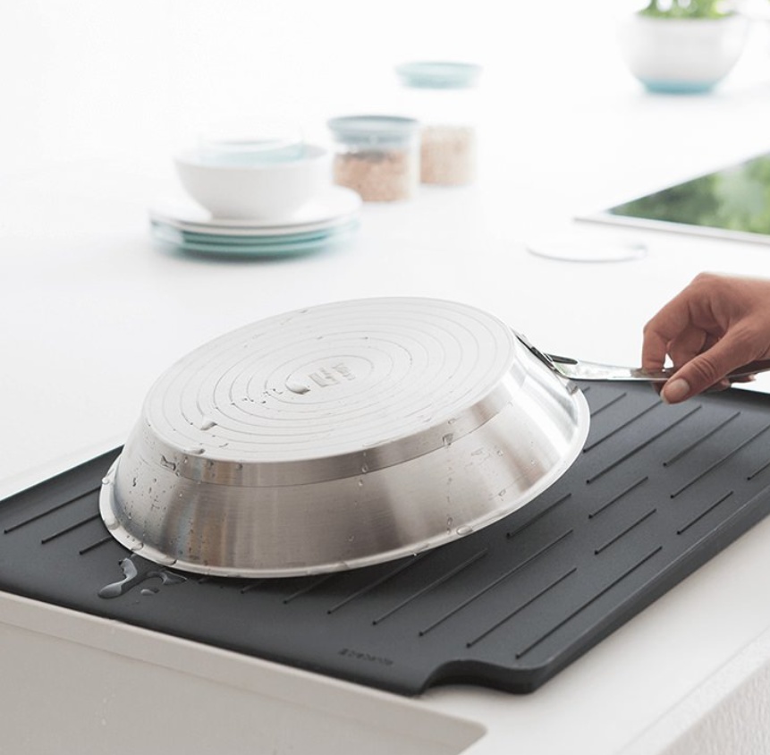 Diskställ med bestickkorg, Brabantia, Mörkgrå