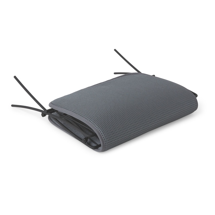 Diskställ med glashängare och torkmatta, XDRY, 51 x 37 x 31 cm, Umbra, Svart / Grå