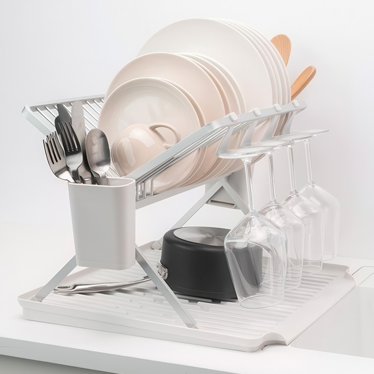 Diskställ, BRABANTIA LARGE FOLDABLE DISH RACK,  42 x 51 x H 33 cm, Lju