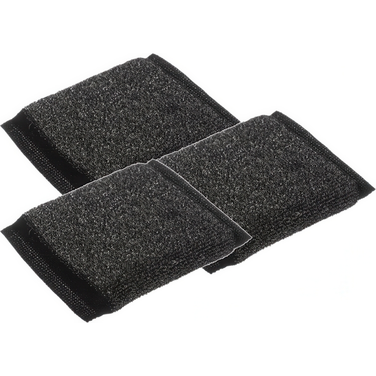 Disksvampar, 3 st, INOX SCRUBBING SPONGES, 10 x 9 cm, Svarta