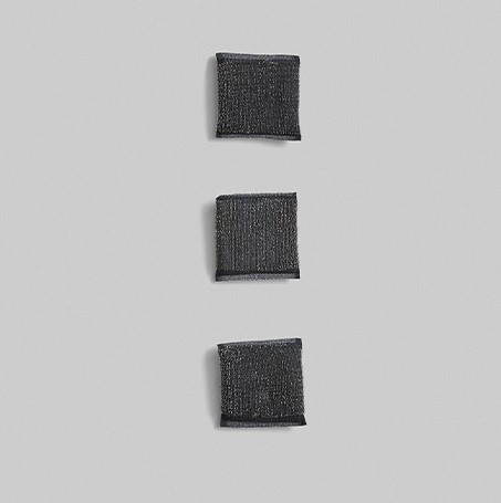 Disksvampar, 3 st, INOX SCRUBBING SPONGES, 10 x 9 cm, Svarta