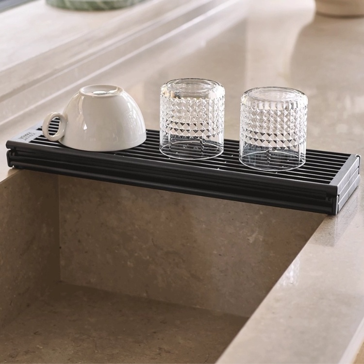 Diskunderlägg, över diskho, PLATFORM SINK DRAINER, Joseph Joseph, Grå