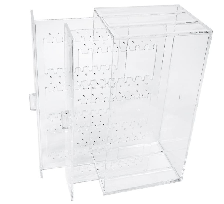 Display för 32 par örhängen, ARTEAGA BOX, 9,3 x 13 x H 24 cm , Klar