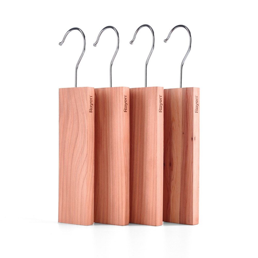 Doftblock med krok, Cederträ, 4 st, LARGE HANG UPS, 4,5 x H 24 cm, Natur