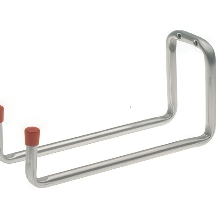 Dubbel Redskapskrok, Böjd, 32 cm, HABO 8530 , Silver / Röd