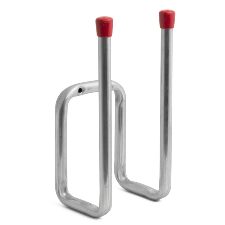 Dubbel Redskapskrok, Böjd, HABO STÖVELHÅLLARE, Silver/ Röd