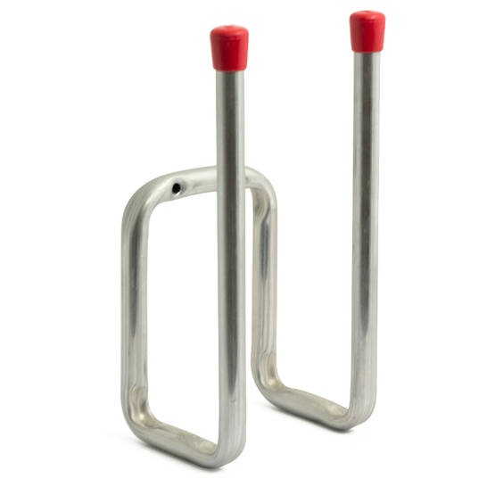 Dubbel Redskapskrok, Böjd, HABO STÖVELHÅLLARE, Silver/ Röd