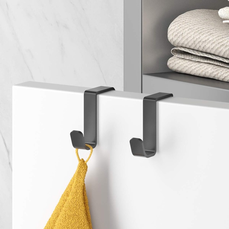 Dubbelkrok i metall, Över skåpdörr, ORIGIN LAVA, Svart