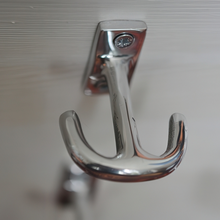 Dubbelkrok till hatthylla, ANKARE, Exmez, Aluminium