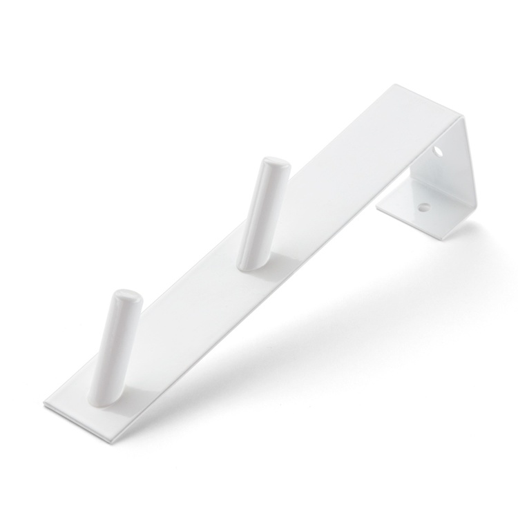 Dubbelkrok över dörr, Metall, GANCHO DOBLE, 3 x 4 x H 18 cm, Vit