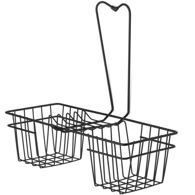 Duschkorg i metall, HABO BLANDARKORG, 40 x 19,5 x H 37 cm, Svart