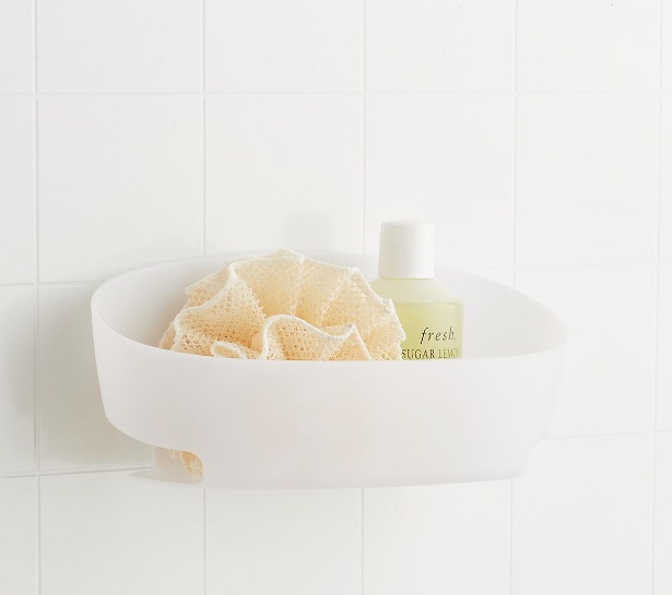 Duschkorg, Med Självhäftande remsor, COMMAND SHOWER CADDY, 30 x 11 x H12 cm, Frost- vit