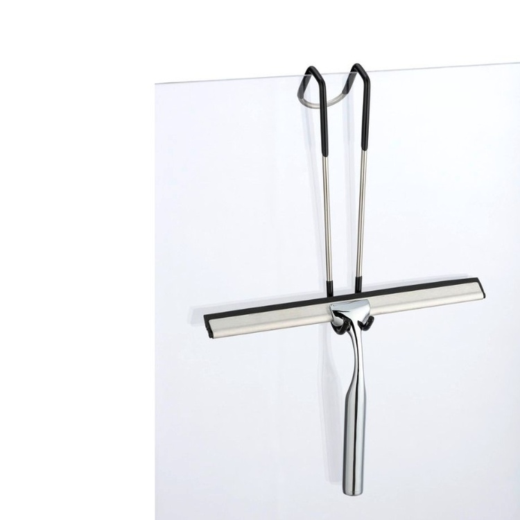 Duschskrapa med krokar, SQUWWGEE TERNI, 24,5 x H 16,5 cm, Krom