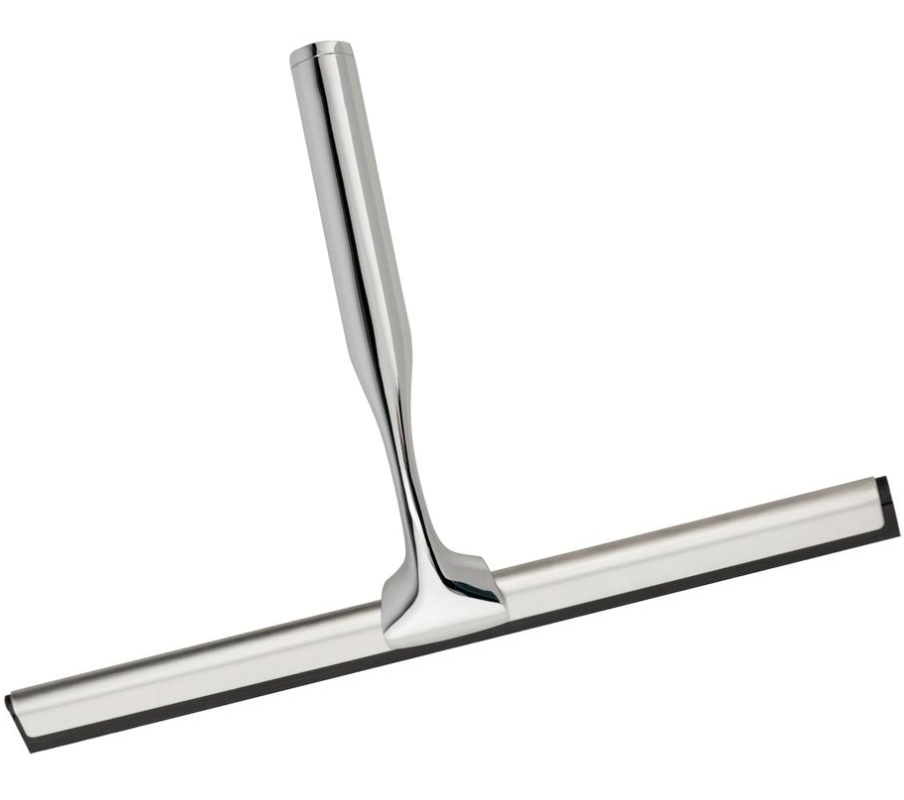Duschskrapa med krokar, SQUWWGEE TERNI, 24,5 x H 16,5 cm, Krom