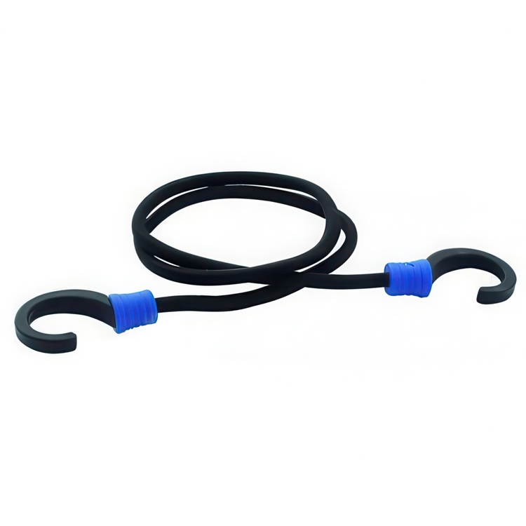 Elastiska Bagagestroppar med krokar, 2 st, SANDOW FIX, 80 cm + 100 cm, Svart / Grå