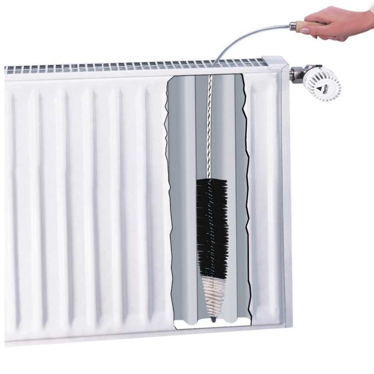 Elementborste, Extra lång, HEIZKÖRPER- BÜRSTE, 120 cm, Natur / Svart