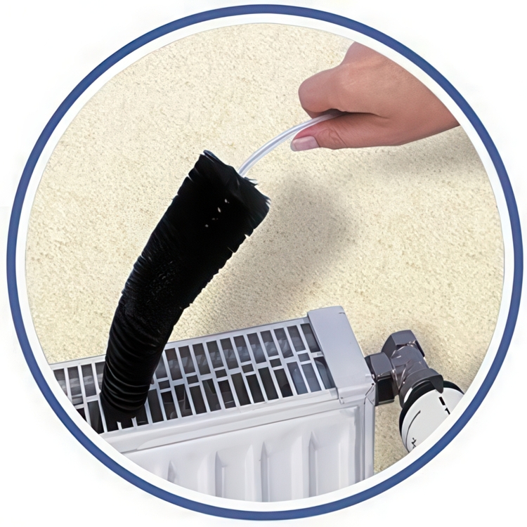 Elementborste, Extra lång, HEIZKÖRPER- BÜRSTE, 120 cm, Natur / Svart