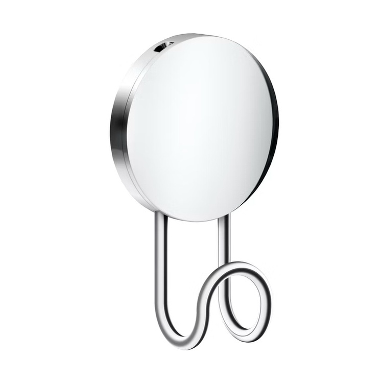 Enkelkrok, Självhäftande, LARGE TOWEL PUCK HOOK,  5,5 x H 9 cm, Krom