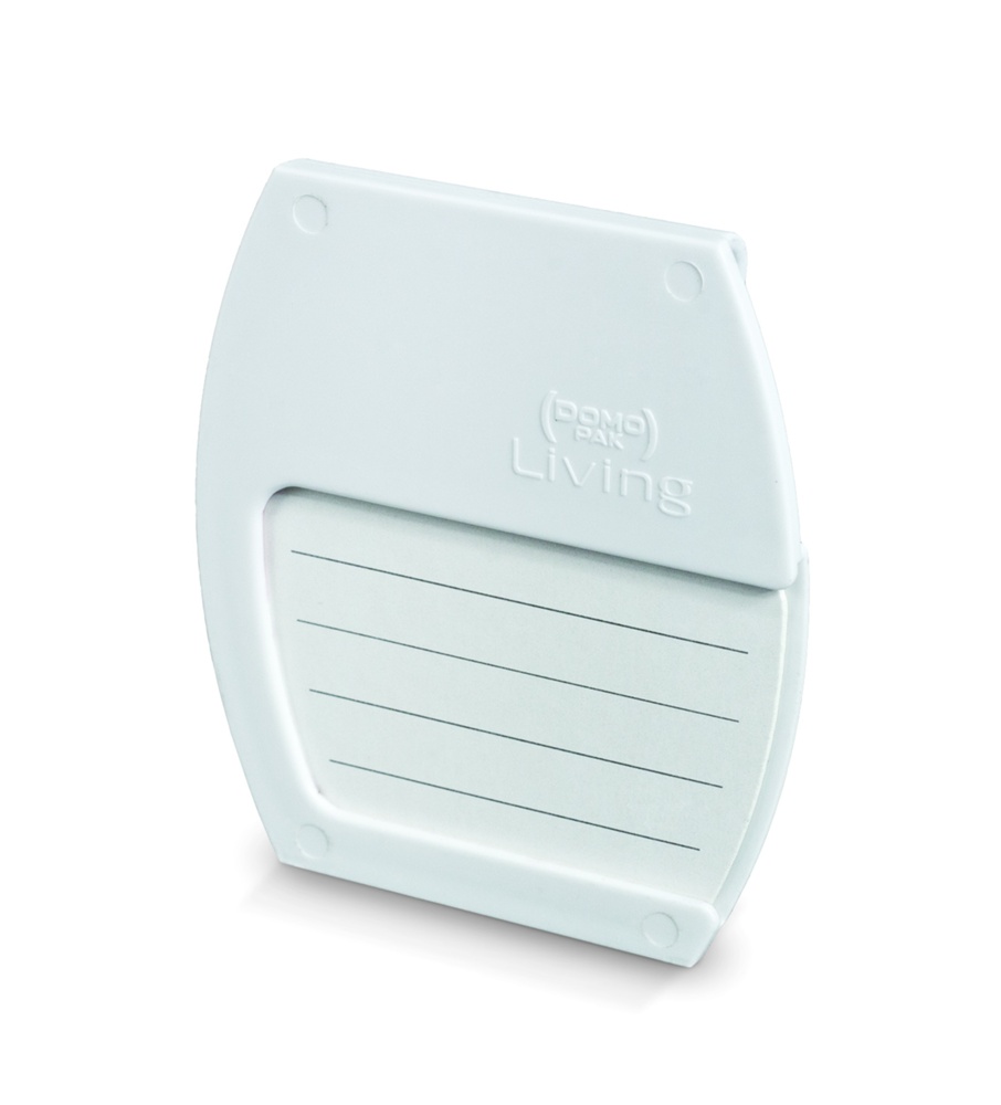 Etiketter för korgar och lådor, 4 stycken, BIN CLIPS, 7 x 8 cm, Vit