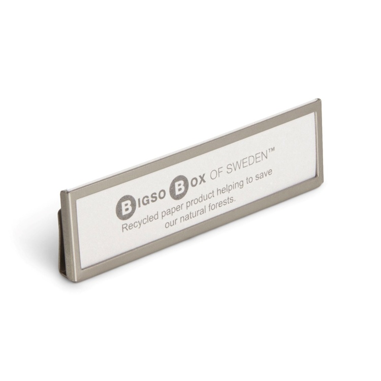Etiketthållare i metall, 4 st, BIGSO HORIZONTAL LABEL HOLDER, 6,8 x H 2,3 cm, Soft gold