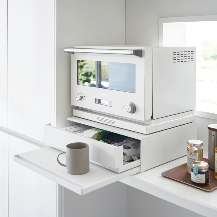 Extra förvaring, Metall, LARGE TOWER COUNTERTOP DRAWER, 45 x 39,3 x H 13,5 cm, Yamazaki