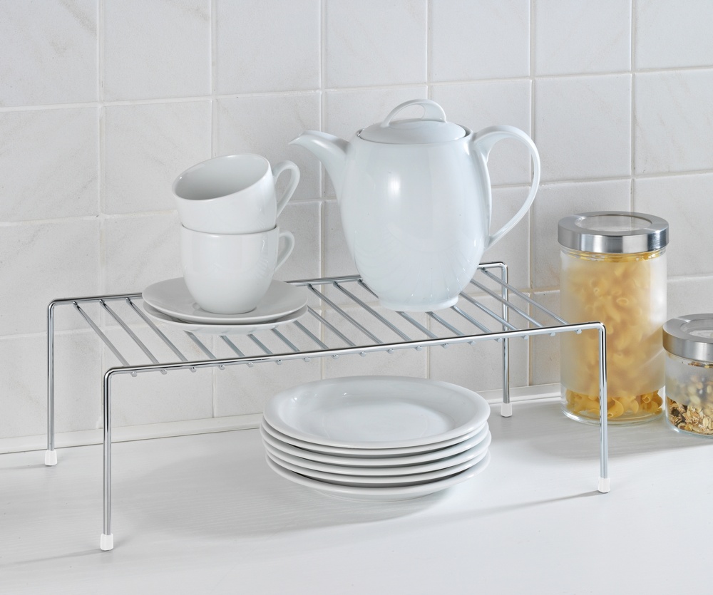 Extra hylla för skåp, PLATE RACK, 42,5 x 22 x H15 Silver