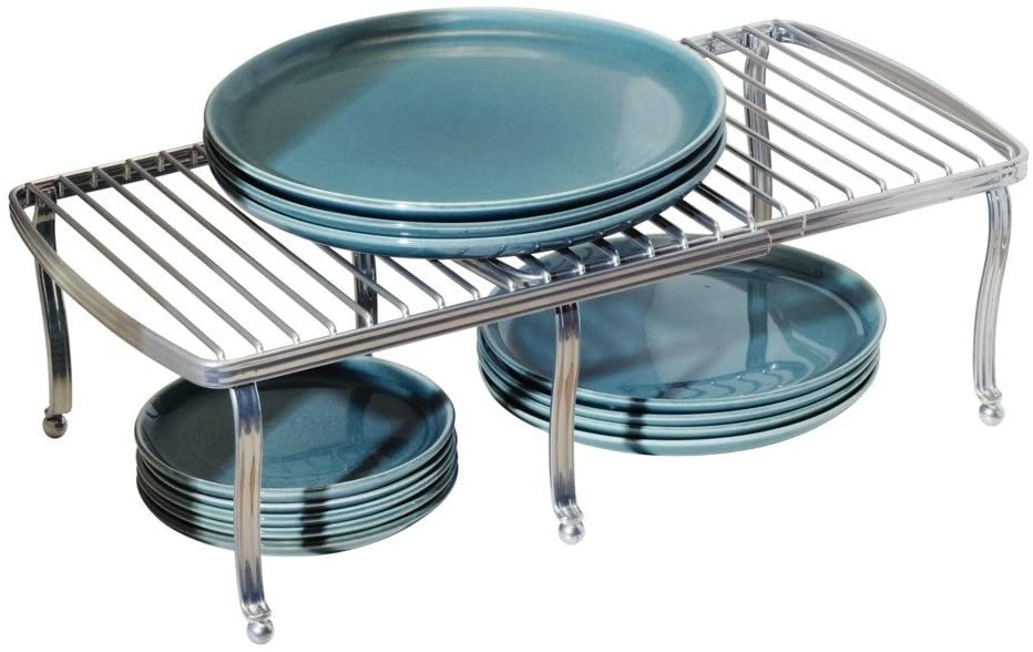 Extra hylla, Utdragbar, Metall, YORK CABINET SHELF, 32 - 58 cm, Silver