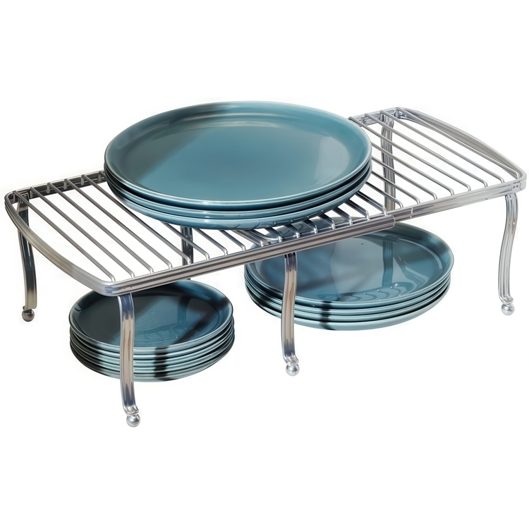 Extra hylla, Utdragbar, Metall, YORK CABINET SHELF, 32 - 58 cm, Silver