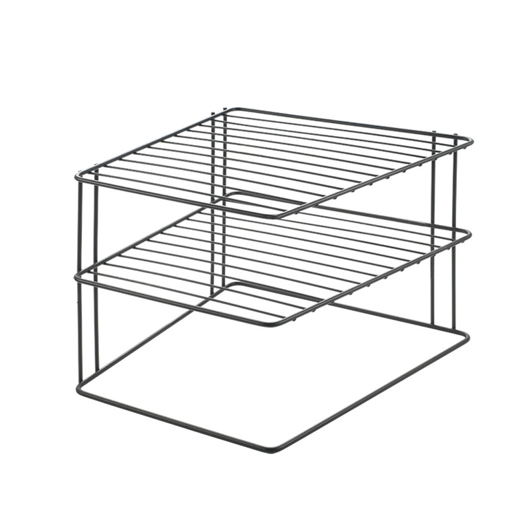 Extra hyllor för hörn, PALIO LAVA 2-TIER, 25 x 25 x H 19 cm, Svart