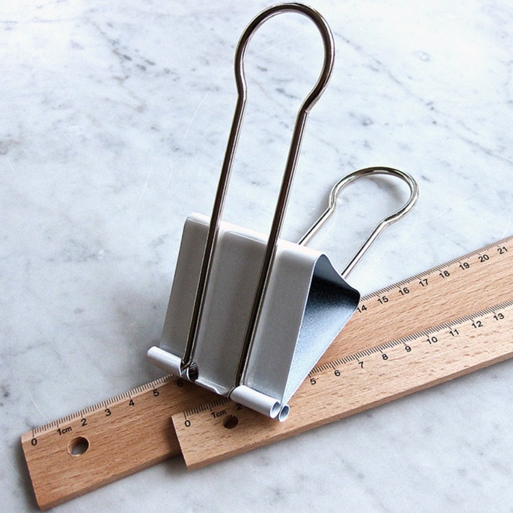 Extra stor pappersklämma, JUMBO FOLDBACK CLIP, vit