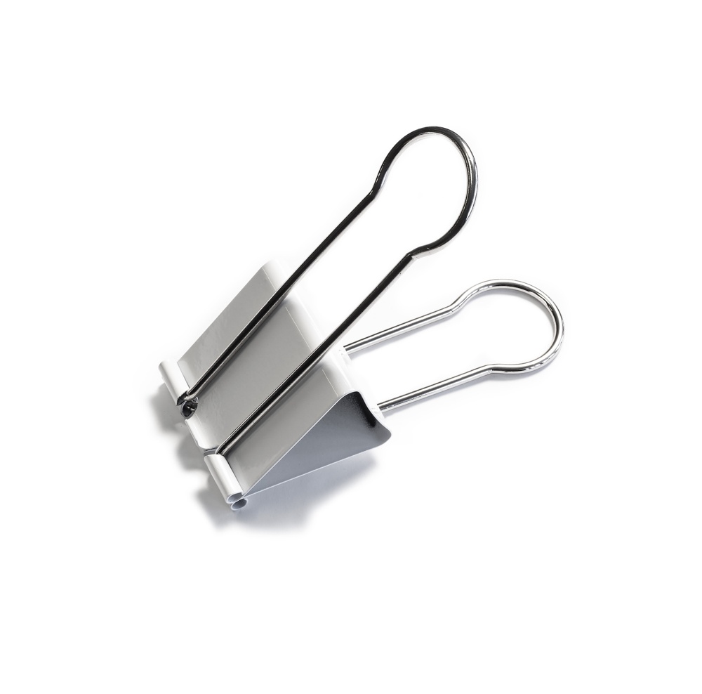 Extra stor pappersklämma, JUMBO FOLDBACK CLIP, vit