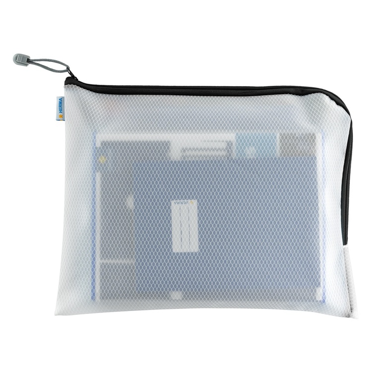 Fodral med dragkedja, UNIVERSAL BAG A4+, 36 x 28 cm, Transparent / Sva