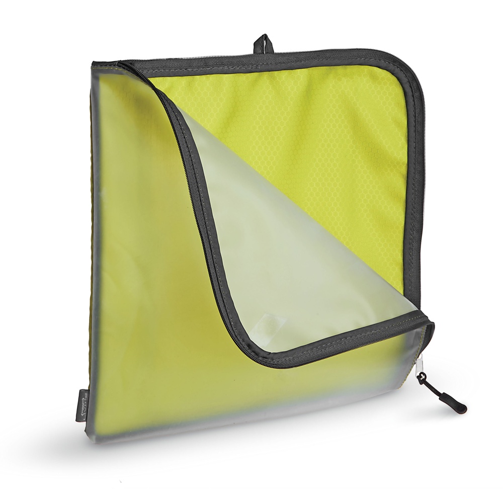 Fodral på resan, SMART POUCH LARGE, 28 x H 29 cm, Limegrön / Transparent
