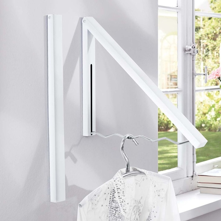 Fällbar hängare i metall, ALBERT KLAPPGARDEROBE, Silver