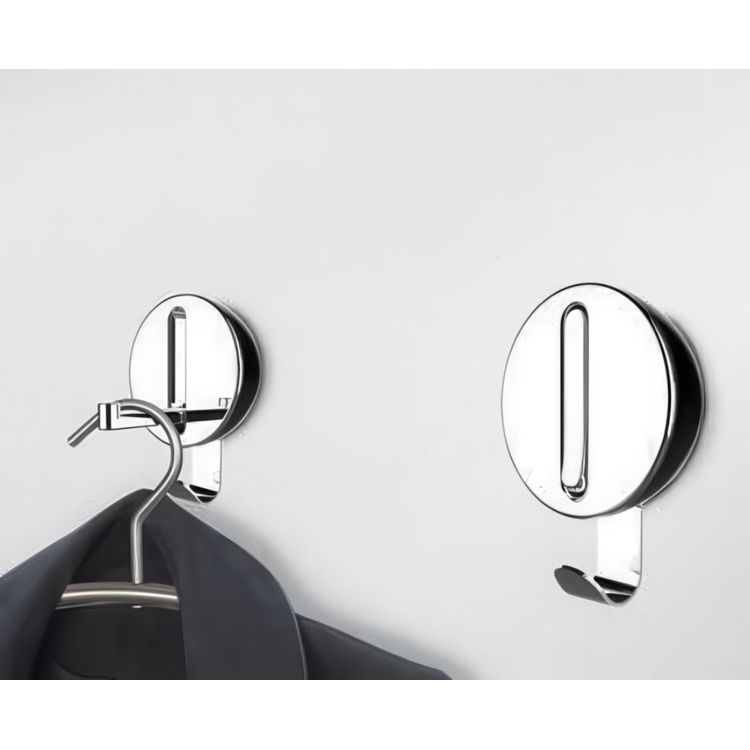 Fällbar hängare med krok, DELTA KLAPP-HAKEN, Silver / Svart