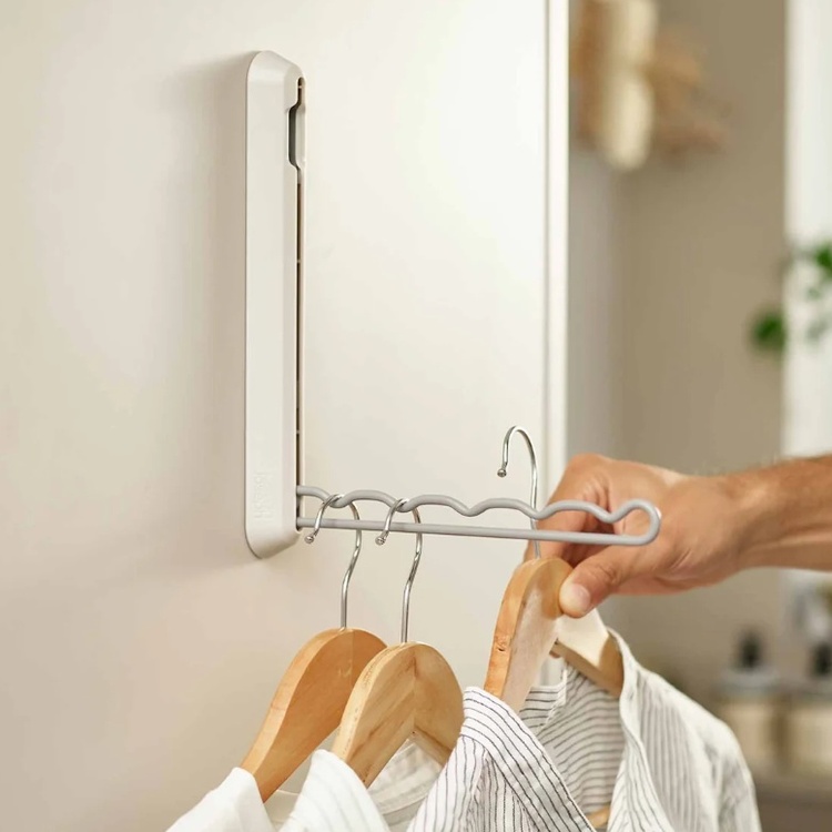 Fällbar hängare, ORDERLY HANGING RAIL, Joseph Joseph, Beige-grå