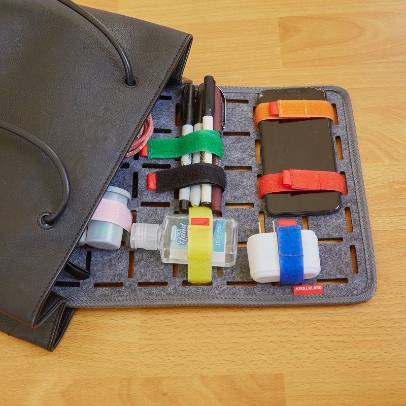 Förvaring av accessoarer, FELT ORGANIZER, 31,6 x 0,5 x H 23,5 cm, Kikkerland, Grå