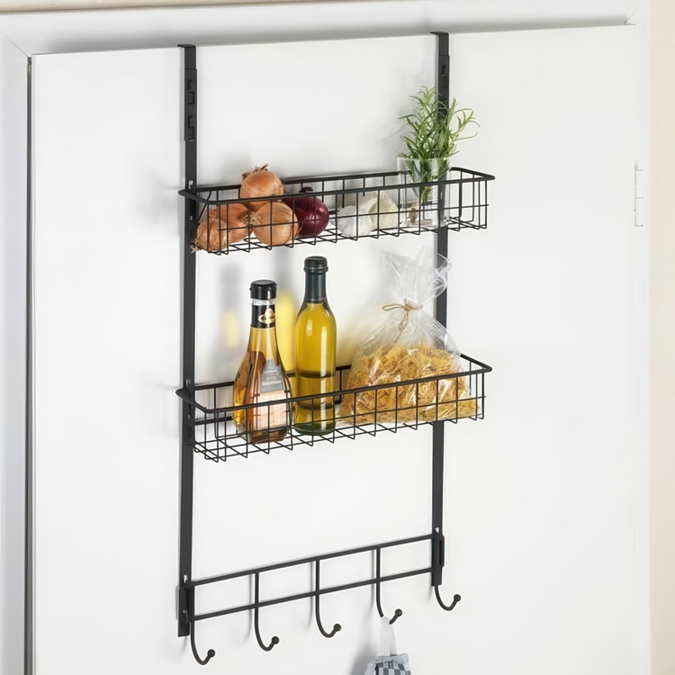 Förvaring på dörren, över dörr, OVER-DOOR ORGANIZER, 39 x 10 x H 75 cm, Svart