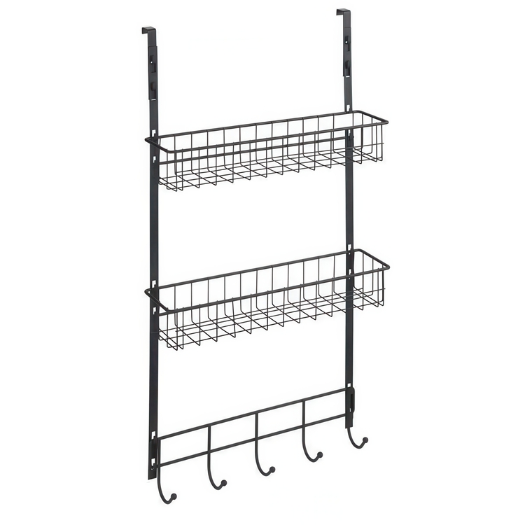 Förvaring på dörren, över dörr, OVER-DOOR ORGANIZER, 39 x 10 x H 75 cm, Svart